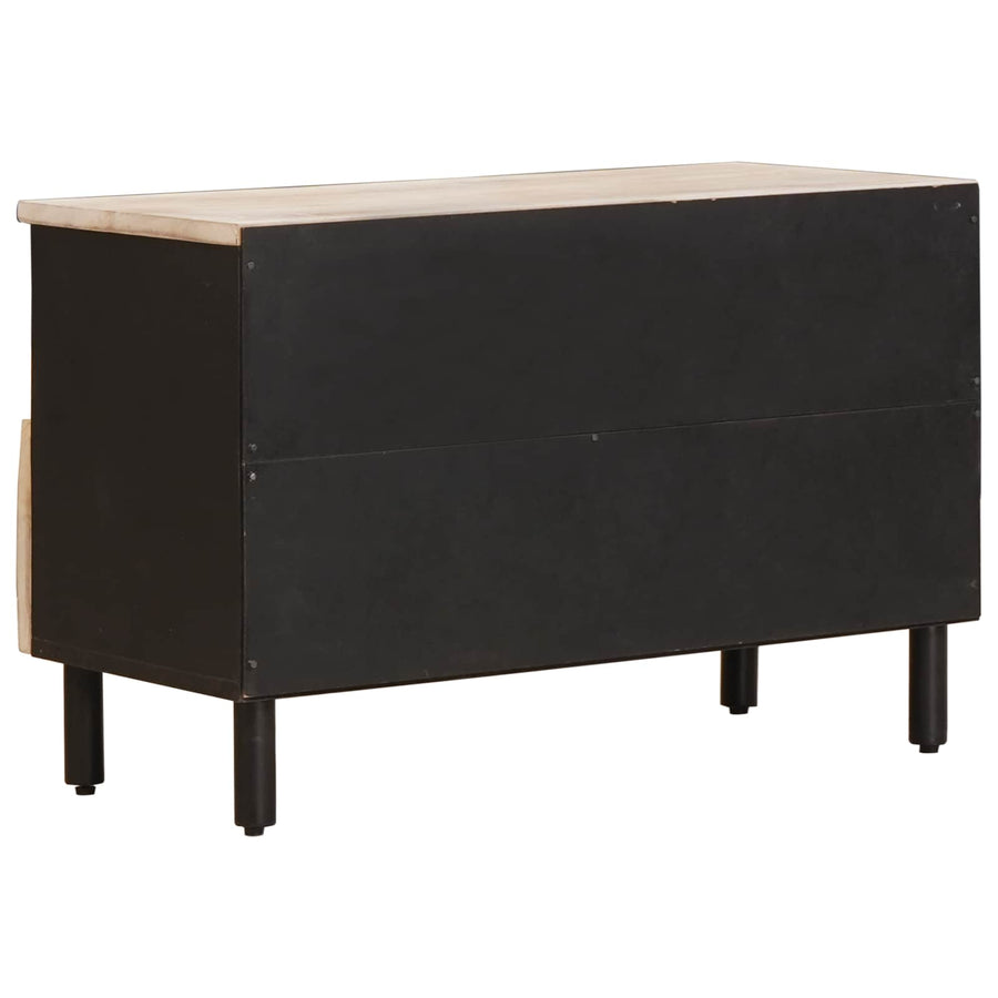 TV-kast met lade Witte Was Afwerking 70 x 33,5 x 46 cm