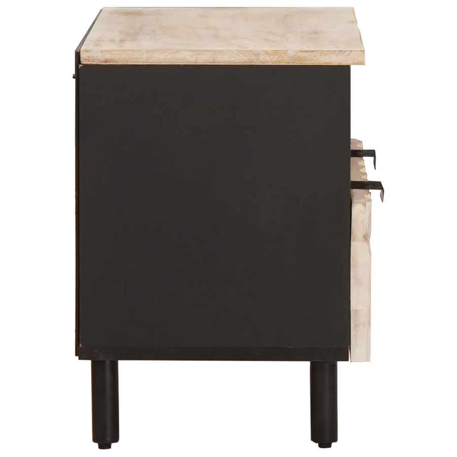 TV-kast met lade Witte Was Afwerking 70 x 33,5 x 46 cm