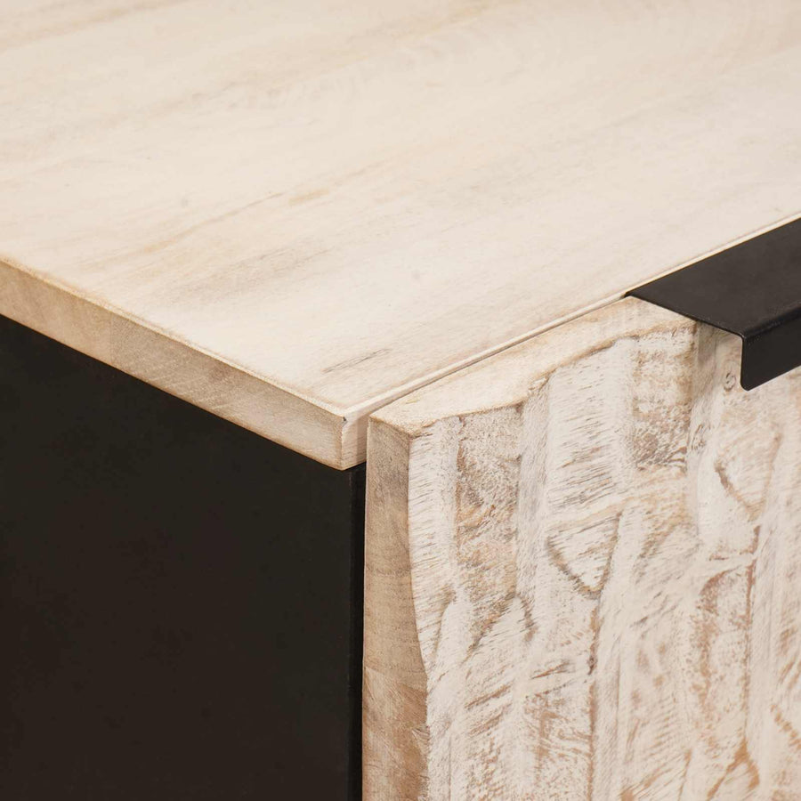 Dressoir Witte Was Afwerking 60 x 33,5 x 75 cm