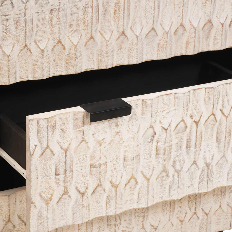Dressoir Witte Was Afwerking 60 x 33,5 x 75 cm