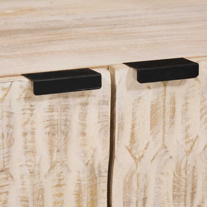 Salontafel Wit 80 x 50 x 40 cm Massief Mango Hout
