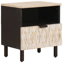 Nachtkastje met lade Wit 40 x 33 x 46 cm Massief Mango Hout