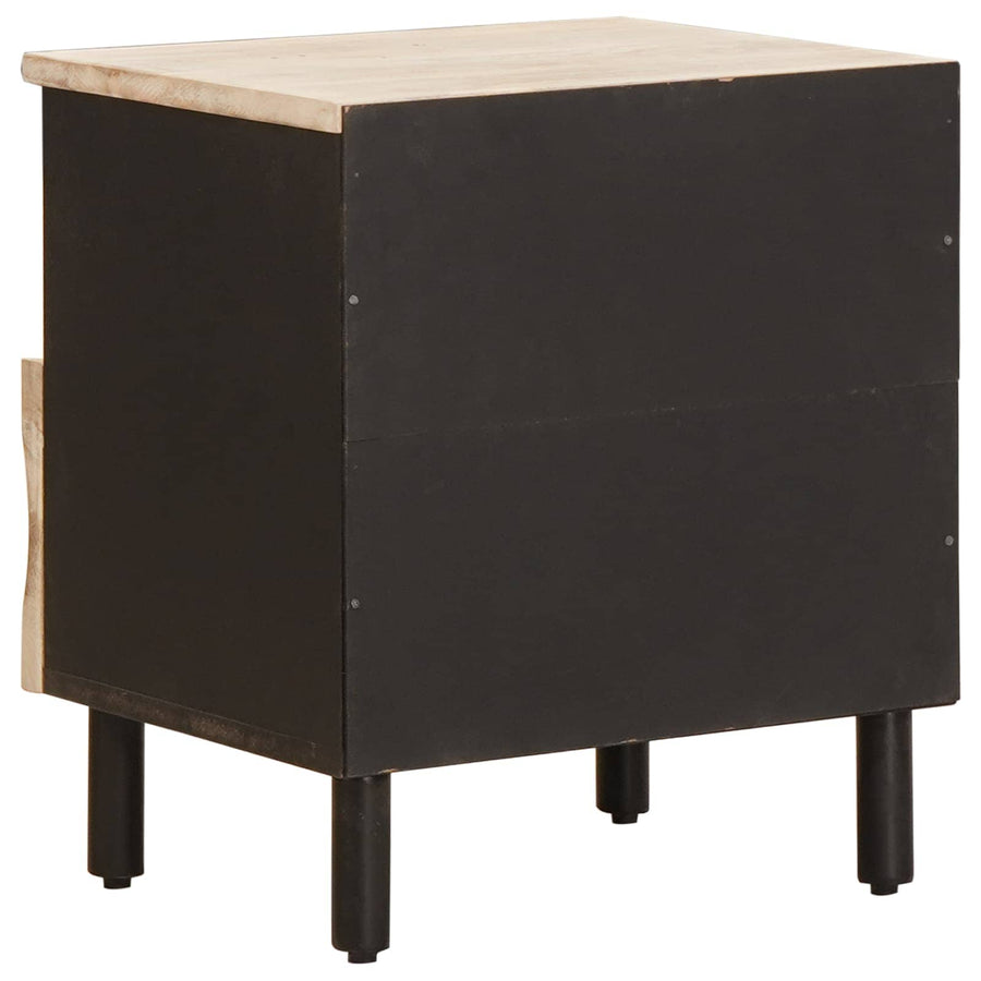 Nachtkastje met lade Wit 40 x 33 x 46 cm Massief Mango Hout