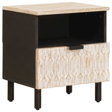 Nachtkastje 2 pcs Wit 40 x 33 x 46 cm Massief Mango Hout