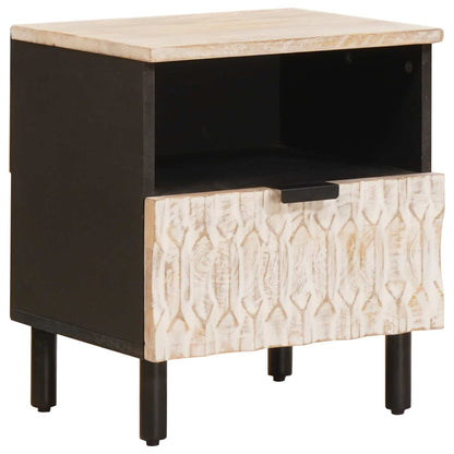 Nachtkastje 2 pcs Wit 40 x 33 x 46 cm Massief Mango Hout