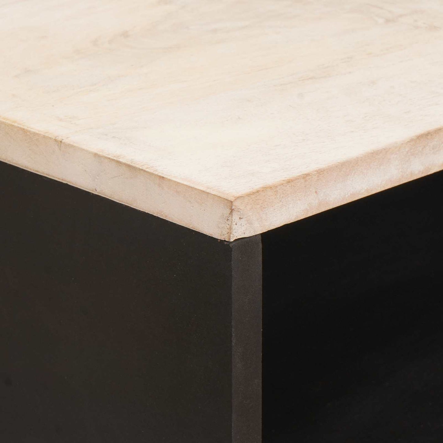 Nachtkastje met lade Wit 50 x 33 x 60 cm Massief Mango Hout