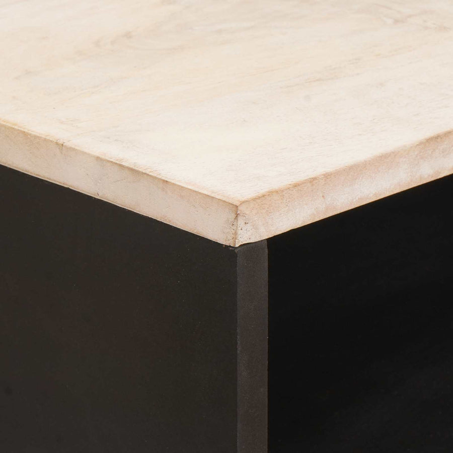 Nachtkastje met lade Wit 50 x 33 x 60 cm Massief Mango Hout