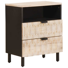 Nachtkastje met lade Wit 50 x 33 x 60 cm Massief Mango Hout