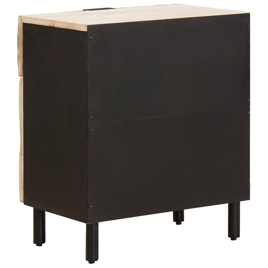 Nachtkastje met lade Wit 50 x 33 x 60 cm Massief Mango Hout