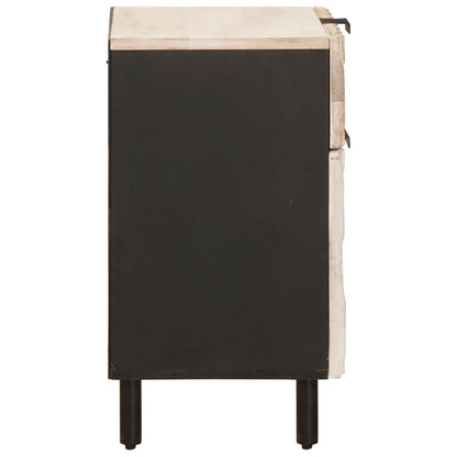 Nachtkastje met lade Wit 50 x 33 x 60 cm Massief Mango Hout