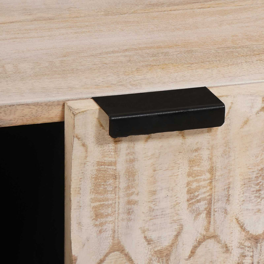 Salontafel Wit 100 x 54 x 40 cm Massief Mango Hout