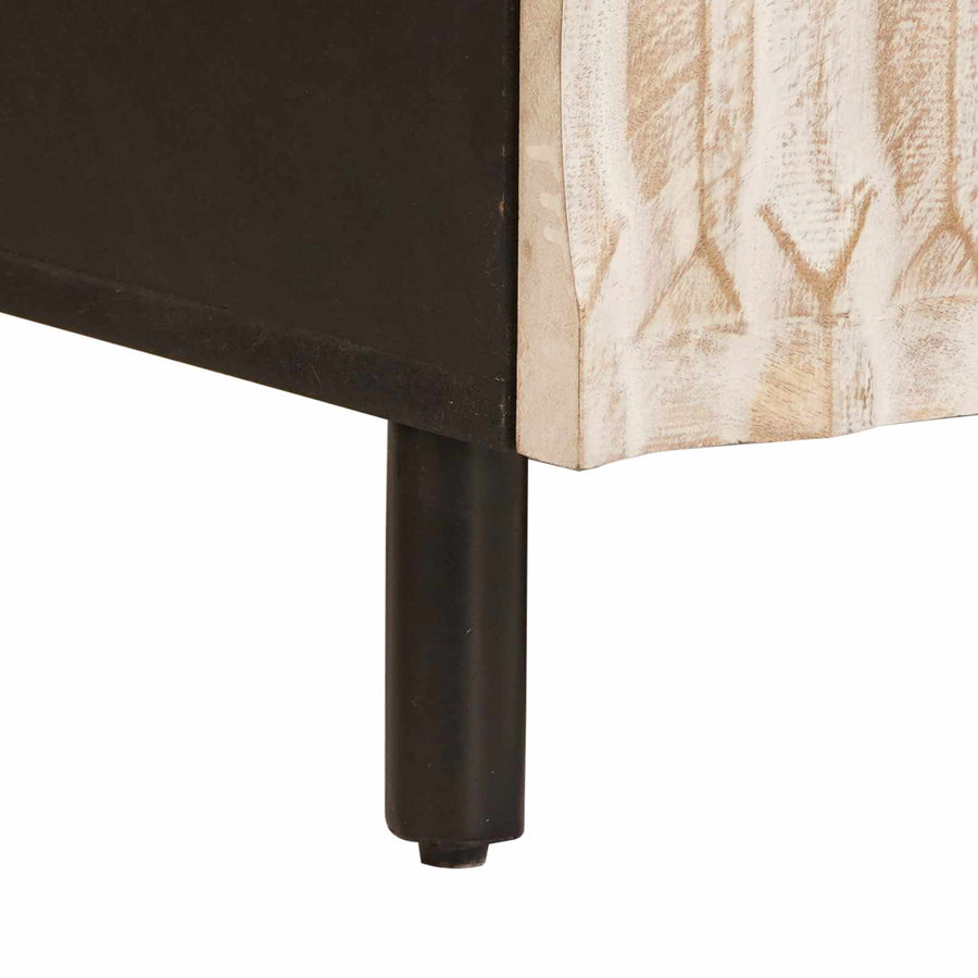 Salontafel Wit 100 x 54 x 40 cm Massief Mango Hout