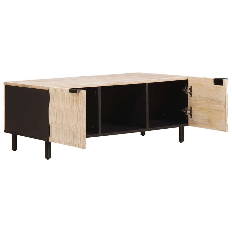 Salontafel Wit 100 x 54 x 40 cm Massief Mango Hout