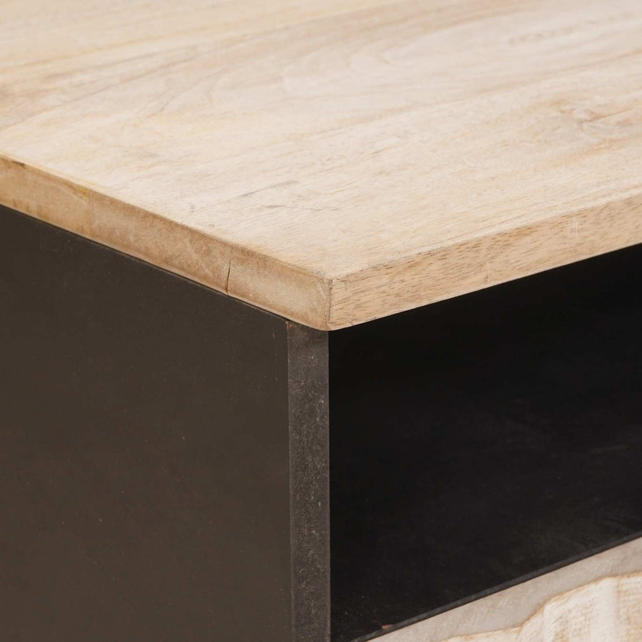 Salontafel met lade Wit 80 x 54 x 40 cm Massief Mango Hout