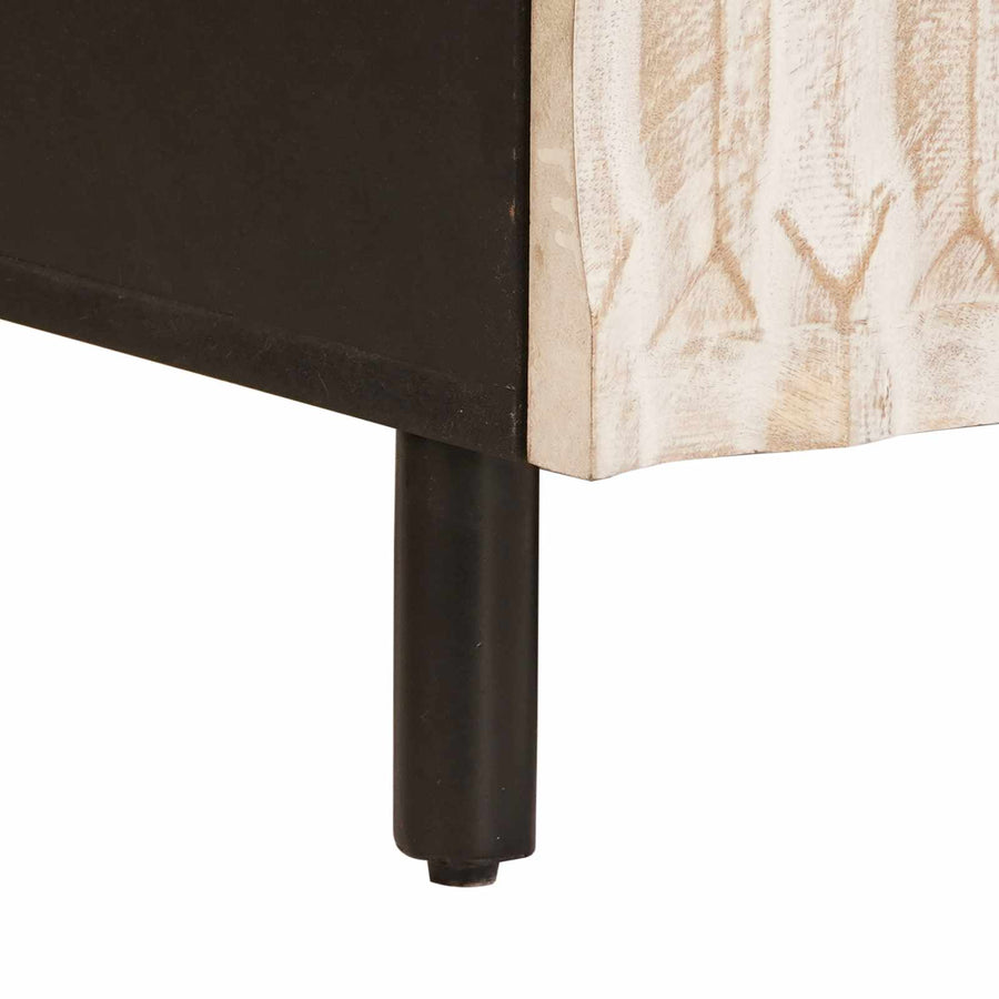 Salontafel met lade Wit 80 x 54 x 40 cm Massief Mango Hout