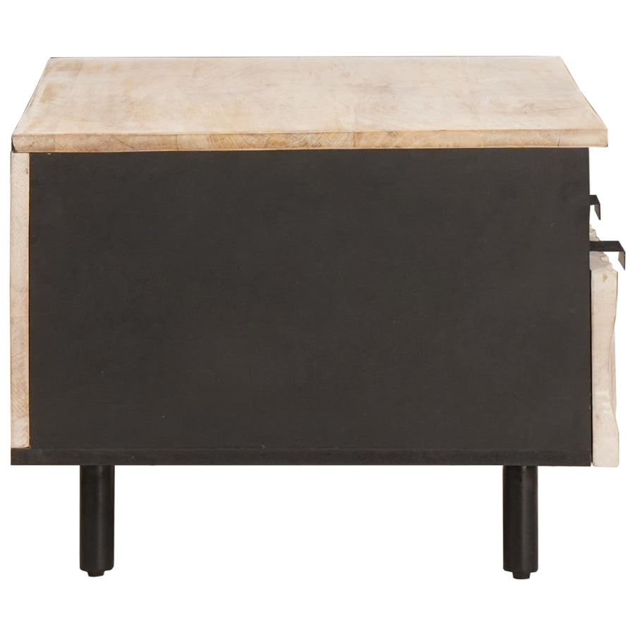 Salontafel met lade Wit 80 x 54 x 40 cm Massief Mango Hout
