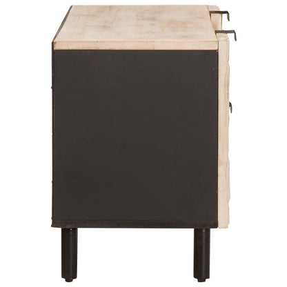 TV-kast met lade Witte Was Afwerking 105 x 33,5 x 46 cm