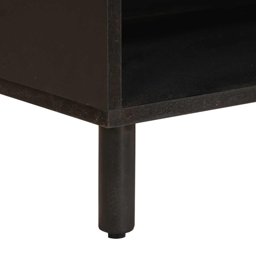 TV-kast met opslag Witte Was Afwerking 80 x 31,5 x 46 cm