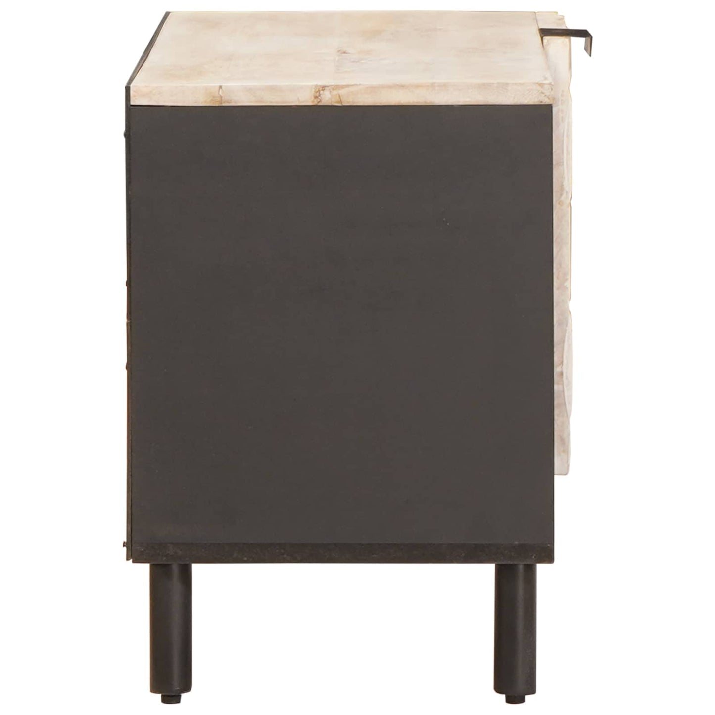 TV-kast met opslag Witte Was Afwerking 80 x 31,5 x 46 cm