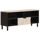 TV Cabinet White Wash Finish 100 x 33 x 46 cm Solid Mango Wood