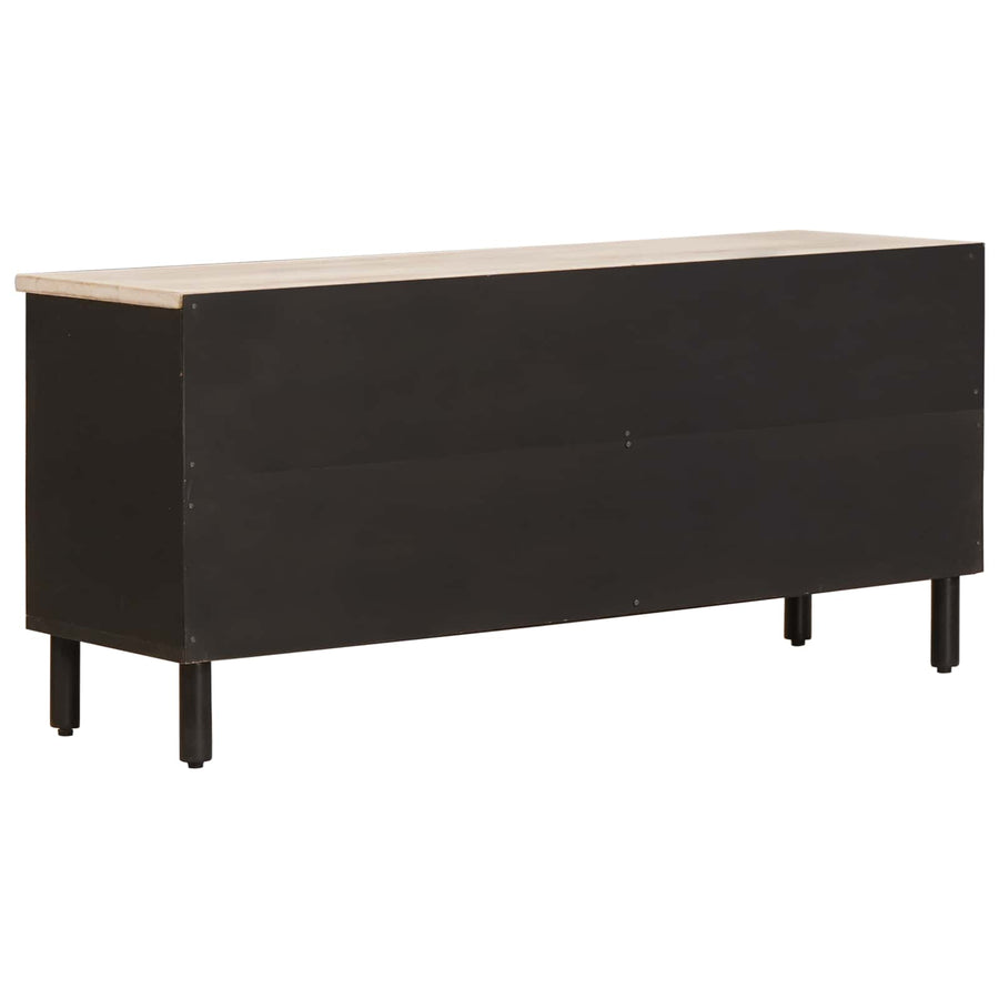 TV-kast met lade Witte Was Afwerking 100 x 33,5 x 46 cm