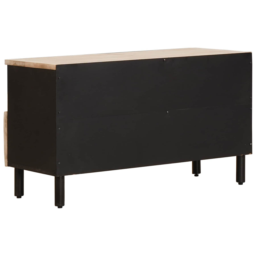 TV-kast met lade Witte Was Afwerking 80 x 33,5 x 46 cm