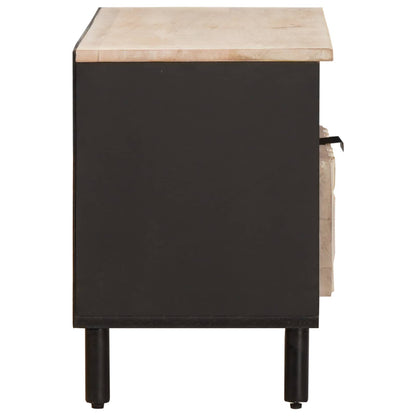TV-kast met lade Witte Was Afwerking 80 x 33,5 x 46 cm