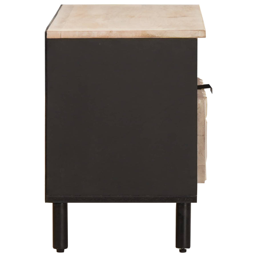 TV-kast met lade Witte Was Afwerking 80 x 33,5 x 46 cm