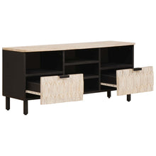 TV-kast met lade Witte Was Afwerking 100 x 33,5 x 46 cm