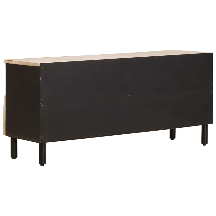 TV-kast met lade Witte Was Afwerking 100 x 33,5 x 46 cm