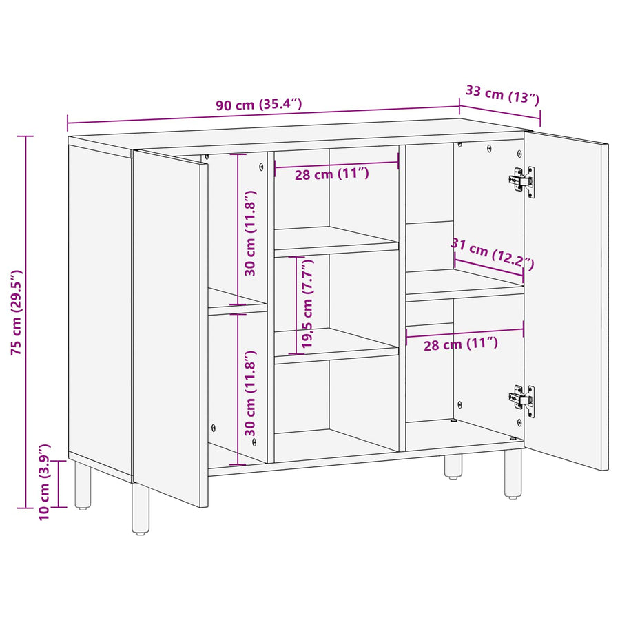 Dressoir Anders Witte Was Afwerking Wit gewassen afwerking