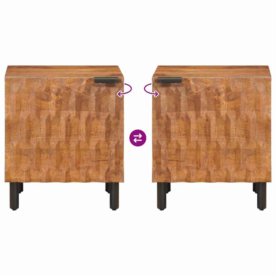 Nachtkastje Bruin 40 x 33,5 x 46 cm Massief Mango Hout