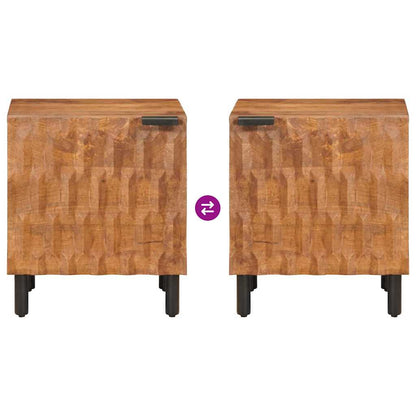 Nachtkastje 2 pcs Bruin 40 x 33,5 x 46 cm Massief Mango Hout