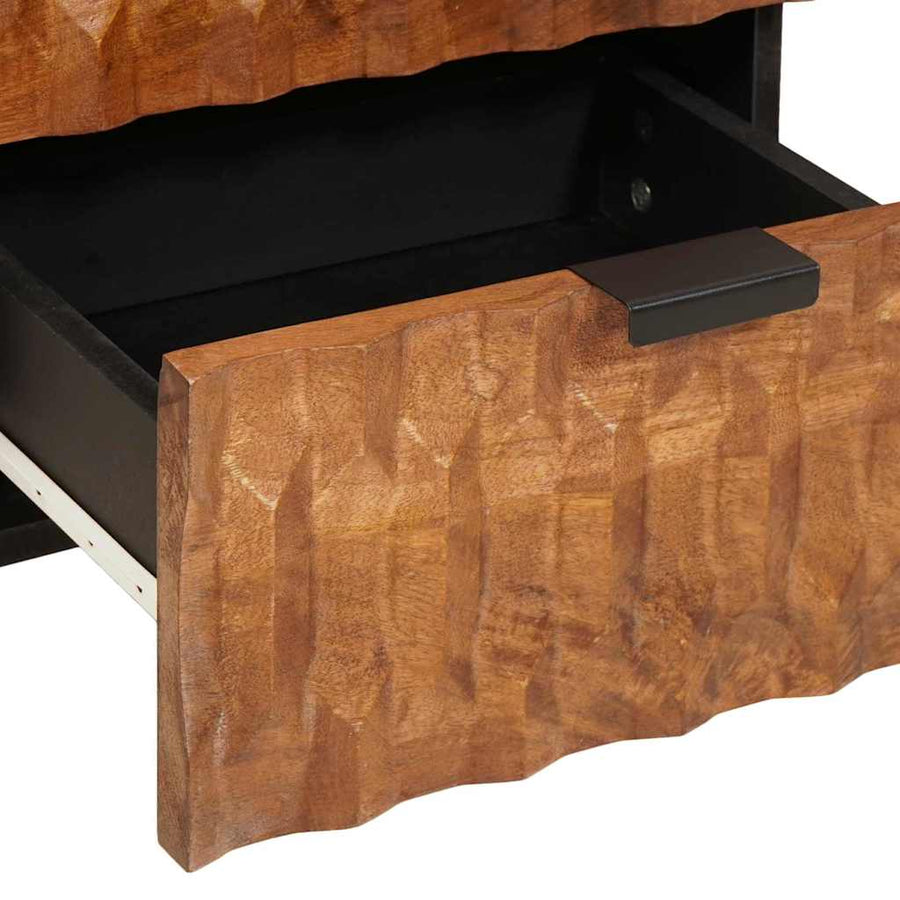 Nachtkastje 2 pcs Bruin 40 x 33,5 x 46 cm Massief Mango Hout