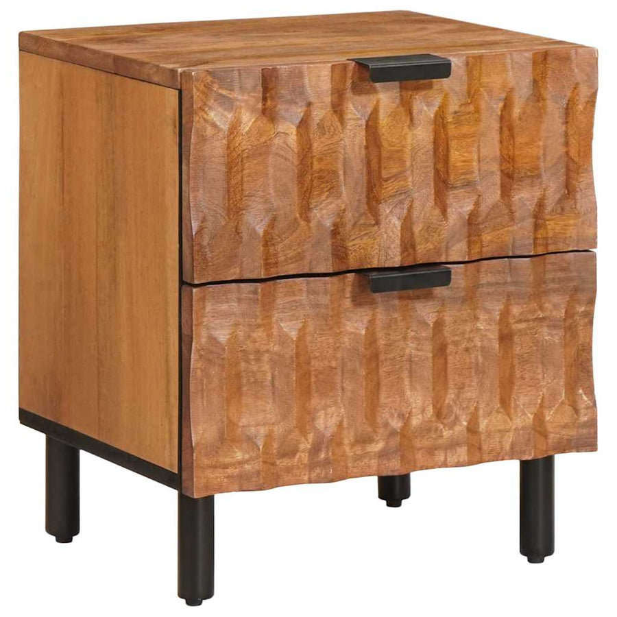 Nachtkastje 2 pcs Bruin 40 x 33,5 x 46 cm Massief Mango Hout