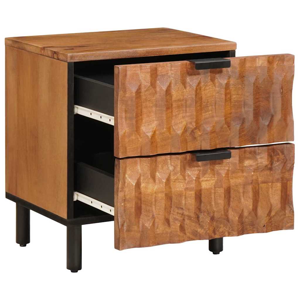 Nachtkastje 2 pcs Bruin 40 x 33,5 x 46 cm Massief Mango Hout