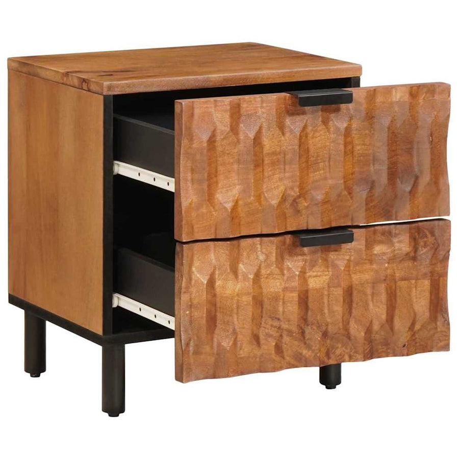 Nachtkastje 2 pcs Bruin 40 x 33,5 x 46 cm Massief Mango Hout