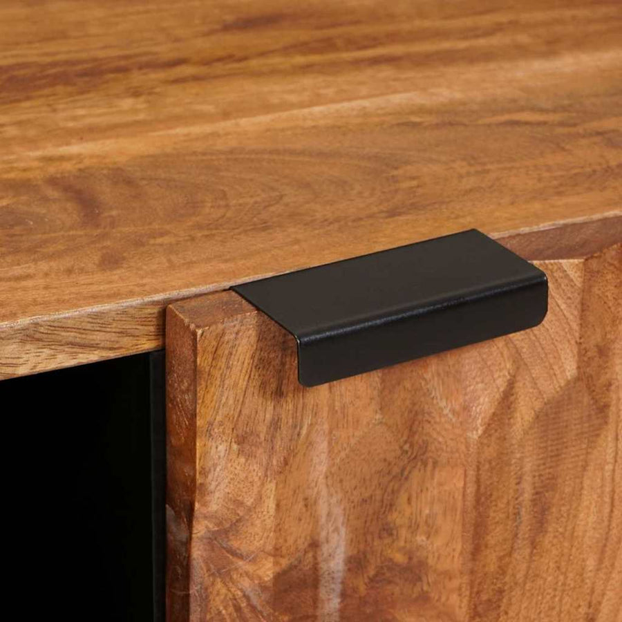 TV-kast met plank Acacia Bruine Afwerking 105 x 33,5 x 46 cm