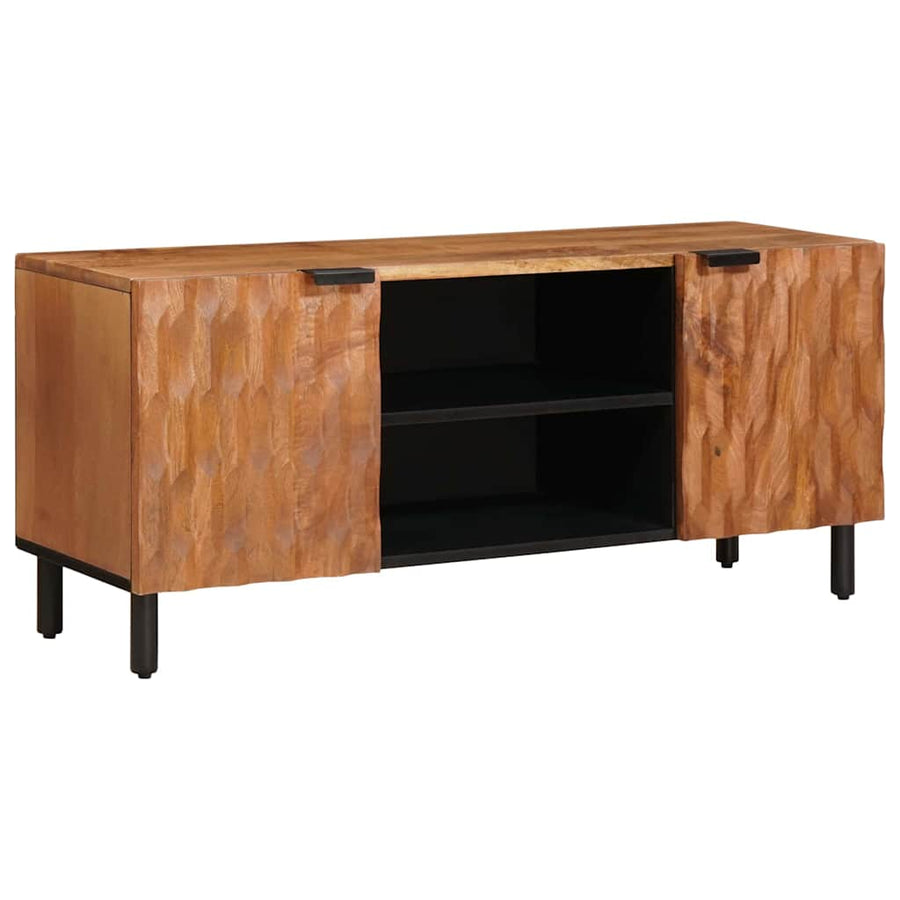 TV-kast met plank Acacia Bruine Afwerking 105 x 33,5 x 46 cm