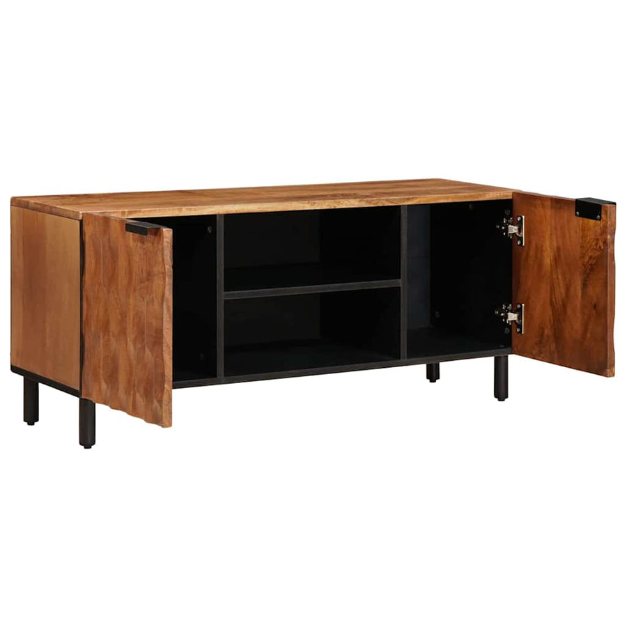 TV-kast met plank Acacia Bruine Afwerking 105 x 33,5 x 46 cm