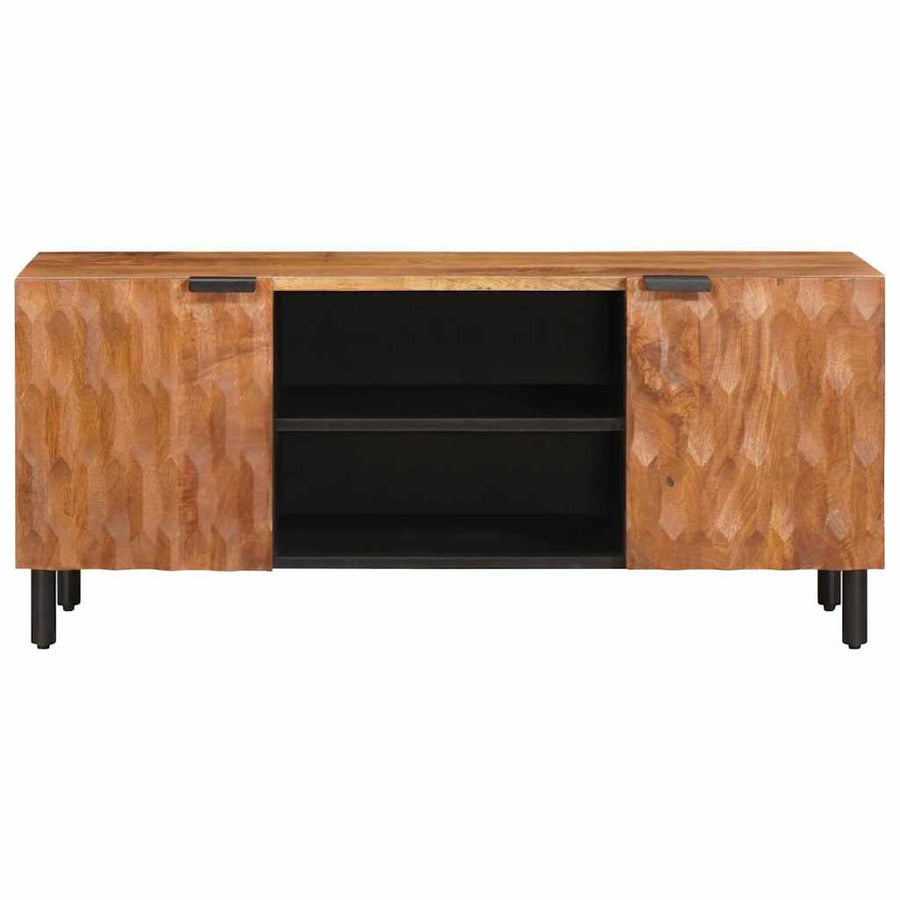 TV-kast met plank Acacia Bruine Afwerking 105 x 33,5 x 46 cm