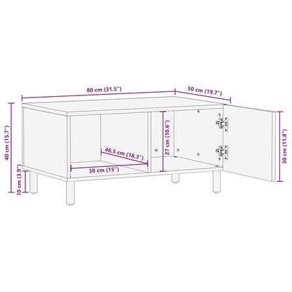 Salontafel Bruin 80 x 50 x 40 cm Massief Mango Hout