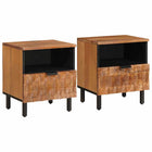 Nightstands 2 pcs Brown 40 x 33 x 46 cm Solid Mango Wood