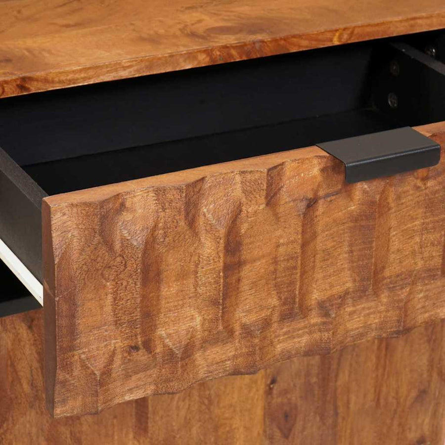 Nachtkastje met lade Bruin 50 x 33 x 60 cm Massief Mango Hout