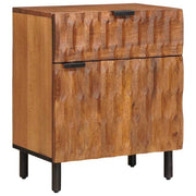 Nachtkastje massief mangohout bruin 50x33x60 cm