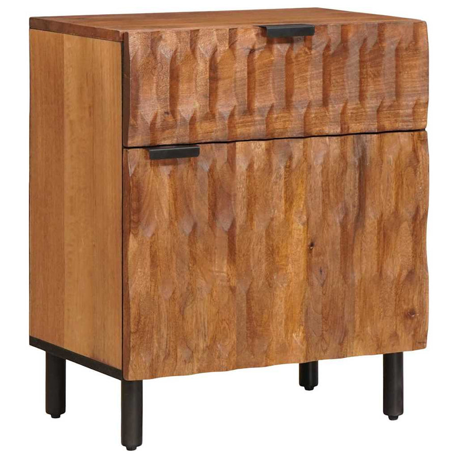 Nachtkastje met lade Bruin 50 x 33 x 60 cm Massief Mango Hout