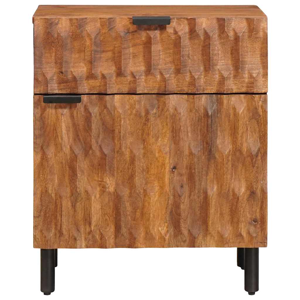 Nachtkastje met lade Bruin 50 x 33 x 60 cm Massief Mango Hout