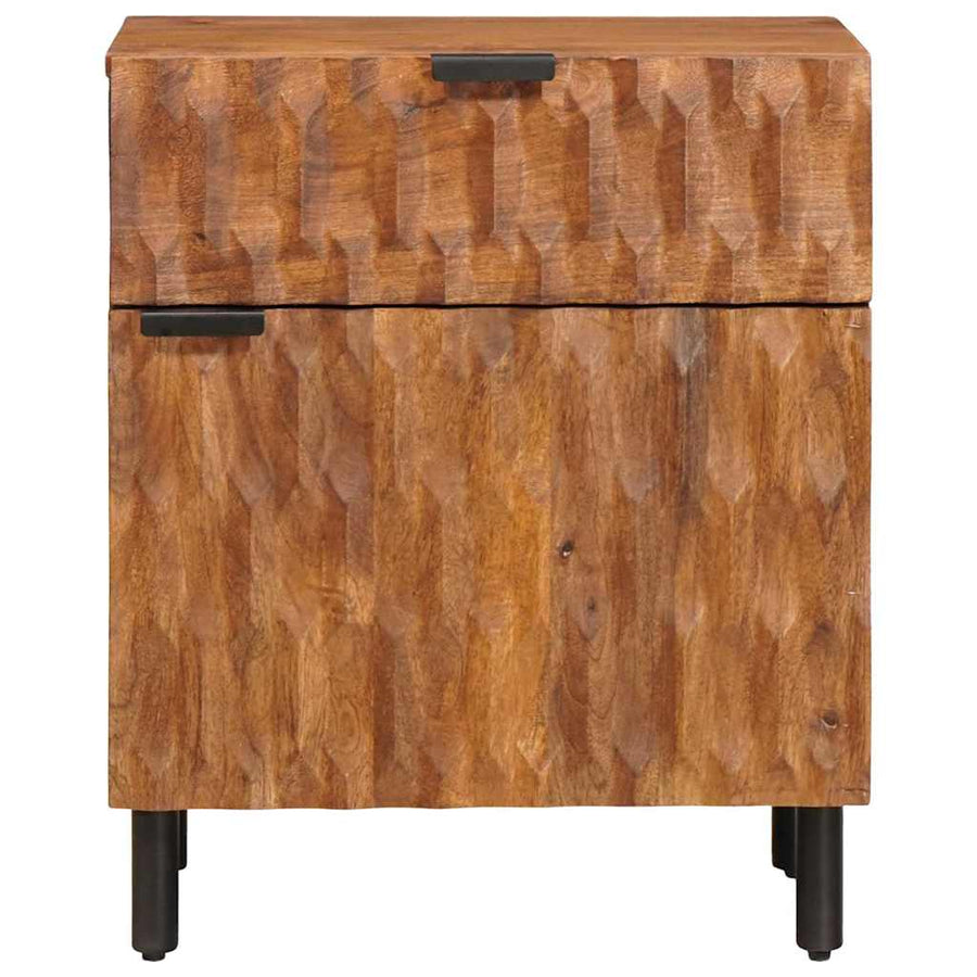 Nachtkastje met lade Bruin 50 x 33 x 60 cm Massief Mango Hout