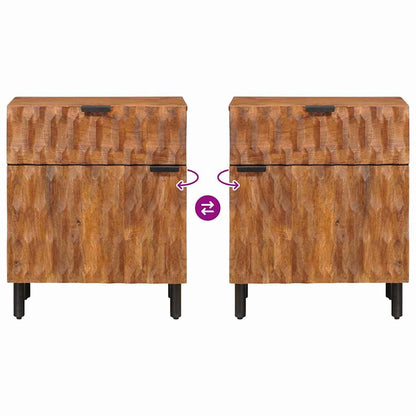 Nachtkastje met lade Bruin 50 x 33 x 60 cm Massief Mango Hout