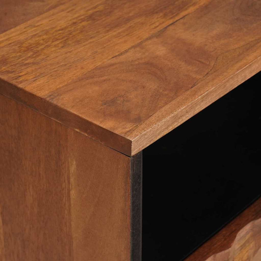 Nachtkastje met lade Bruin 50 x 33 x 60 cm Massief Mango Hout
